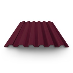 Профнастил С21 полиэстер 0,45х1000х2000 RAL 3005 красное вино