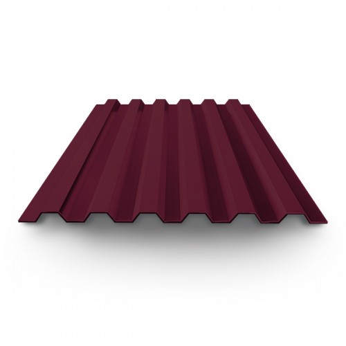 Профнастил С21 полиэстер 0,45х1000х2000 RAL 3005 красное вино