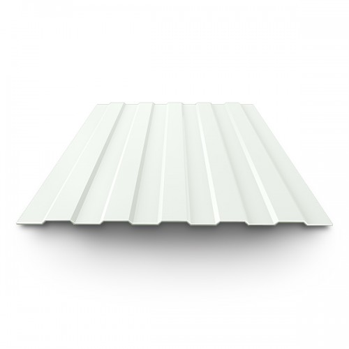 Профнастил С8 окрашенный 0,45х1150х2000 RAL 9003 сигнал-белый